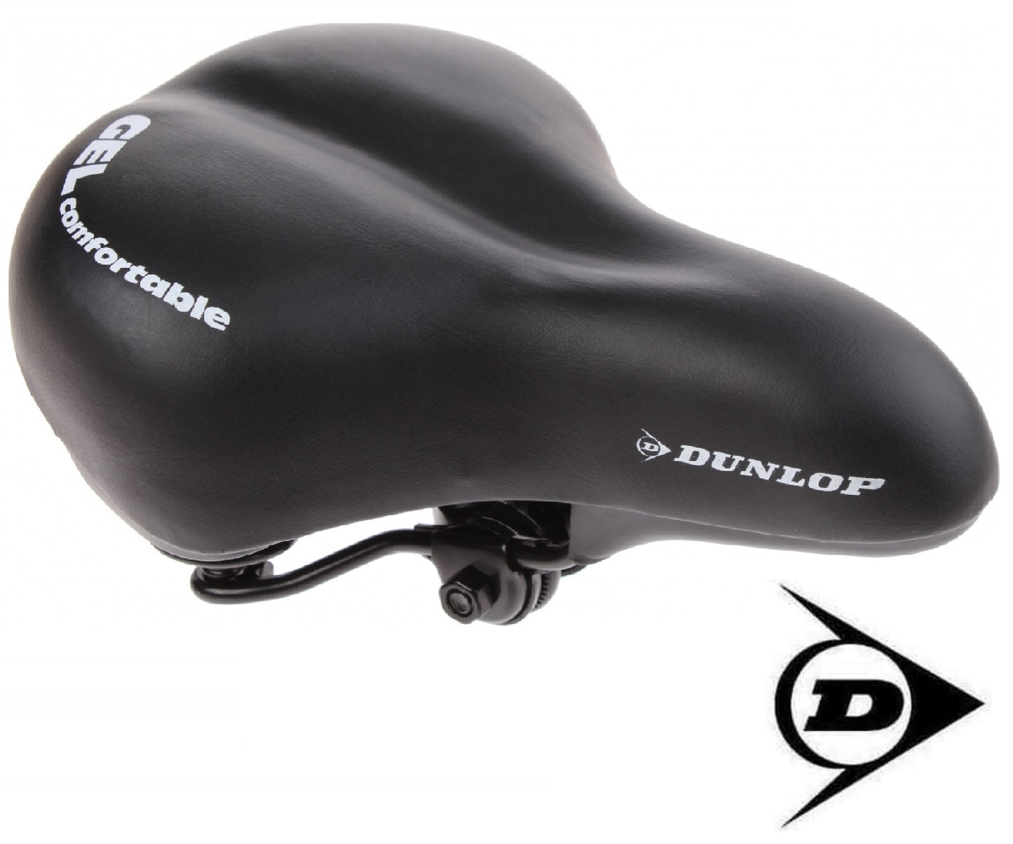 Dunlop FGC19 extra weicher Touring Gel Fahrradsattel, Cityradsattel für Damen und Herren, ergonomischer Gel-Sattel, komfortable Polsterung, für City- und Tourenräder, extraweicher Gelsattel, Sattel mit Memory-Funktion