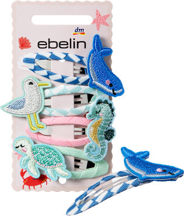 ebelin Haarclips Meerestiere, 4 St