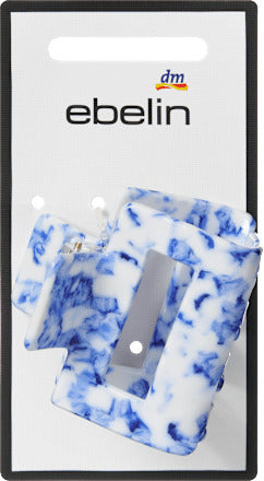 ebelin Haarklammer Keramik-Optik, blau/weiß, 1 St