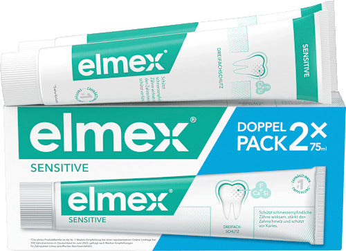 elmex Zahnpasta Sensitive Doppelpack (2 x 75 ml), 150 ml