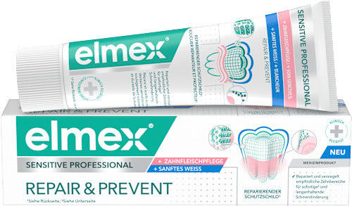 elmex Zahnpasta Sensitive Professional Repair & Prevent Sanftes Weiss, 75 ml