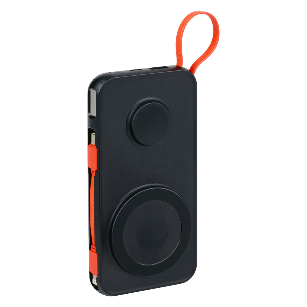 GRUNDIG Magnetische Wireless Powerbank 10000mAh Schwarz MagSafe kompatibel Kabellos Schnellladen Tragbar Kompakt Akku Ladegerät Smartphone