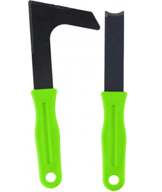 Kinzo 2-teiliges Unkrautkratzer Set, Fugenmesser & Mooskratzer aus Edelstahl, ergonomischer Griff, ideal für Gartenpflege, Moos- und Unkrautentfernung in Fugen und auf Gehwegen