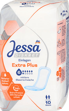 Jessa DISKRET Einlagen Inkontinenz Extra Plus, 10 St