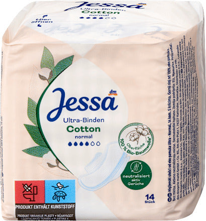 Jessa Ultra-Binden Cotton Normal, 14 St