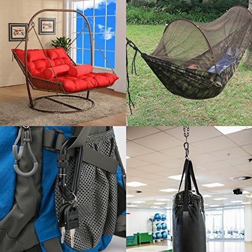 VANWALK Aluminium Karabinerhaken Set mit Locking-System – ultraleicht und robust – Schlüsselanhänger, Outdoor-Karabiner, Aluminium Karabiner für Rucksack, Camping, Wandern, Hängematte, Reisen