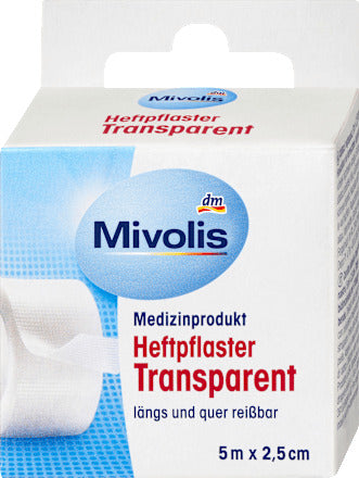Mivolis Heftpflaster Transparent, 5 m