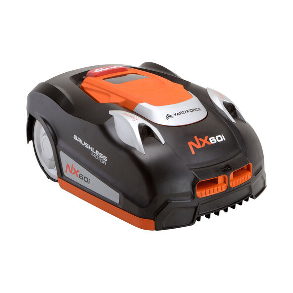 YARD FORCE Mähroboter NX60i mit App-Steuerung, Mow-on-Demand, bürstenlosem Motor, Ultraschallsensor, Regensensor und Zubehör für automatische Rasenpflege bis 600 m²