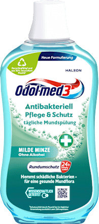 Odol med 3 Mundspülung antibakteriell Pflege & Schutz, 500 ml