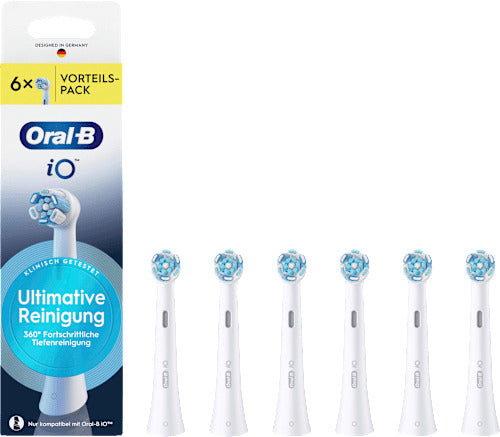 Oral-B Aufsteckbürsten iO Ultimative Reinigung, weiß, 6 St