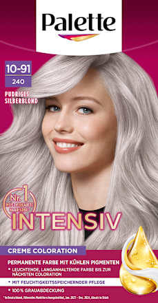 Palette Intensive Color Creme Haarfarbe 10-91/240 Pudriges Silberblond, 1 St