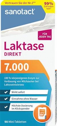 sanotact Laktase 7000 Direkt Mini Tabletten 90 St, 7,1 g