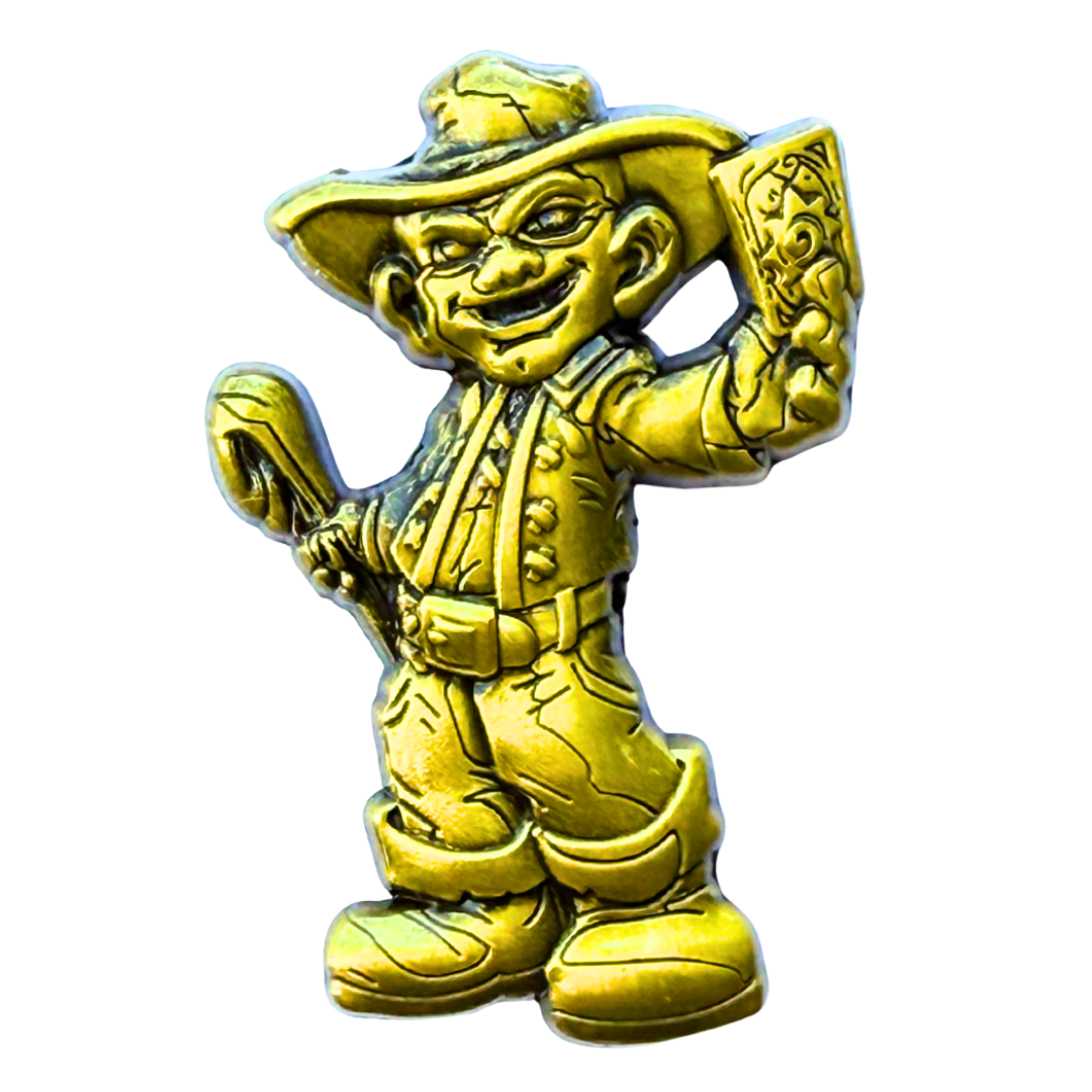 World of Warcraft Silas Darkmoon Emaille Gold Pin – Blizzard Lizenzierter Sammler-Anstecker aus Metall – Darkmoon Faire Charakter Pin – Hochwertiger WoW Accessoire für Gamer und Fans