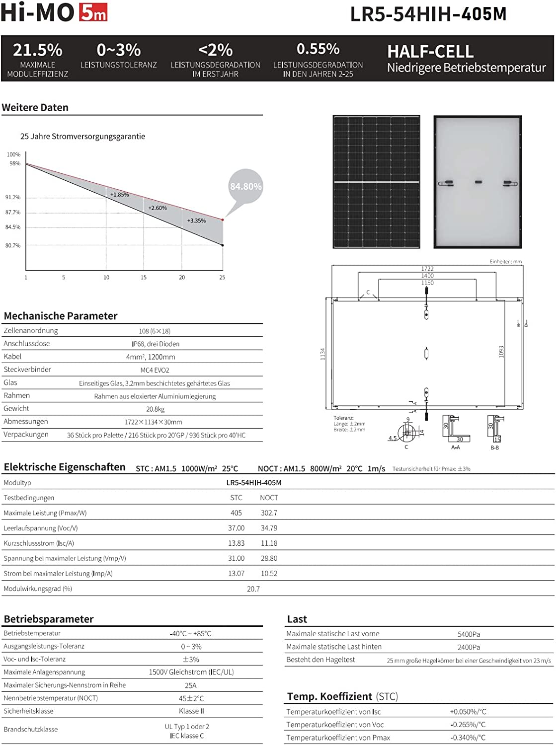 JUNG LONGI Balkonkraftwerk 820W Set mit 2x405W Solarmodulen, Wechselrichter 600W, Plug & Play Photovoltaik Anlage steckerfertig, WLAN, PV Komplettset ohne Genehmigung, Balkon-Solaranlage für Haushalt