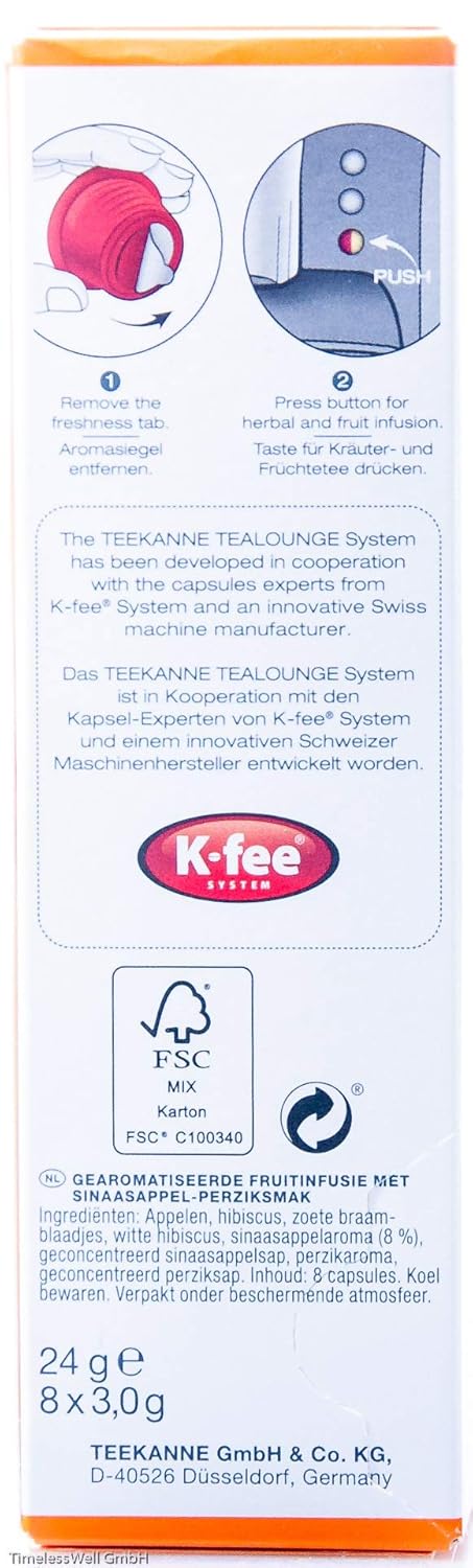 Tealounge Teekapseln Orange Splash Nr. 822 – 3 Packungen x 8 Früchtetee-Kapseln mit Orangensaftkonzentrat, insgesamt 24 Stück aromatischer Tee für das Tealounge System