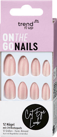 trend !t up Künstliche Nägel On The Go Nails Cat Eye Look, 12 St