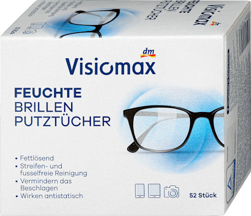 Visiomax Brillenputztücher feucht, 52 St