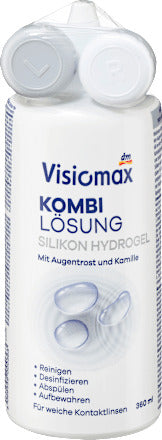 Visiomax Kombilösung Silikon Hydrogel mit Augentrost und Kamille, 360 ml