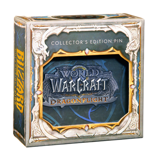 World of Warcraft Dragonflight Sammler Pin Collector's Edition Limitierte Metall-Anstecknadel mit Logo – Offizielles Blizzard Fanartikel Sammlerstück für WoW-Fans und Gamer
