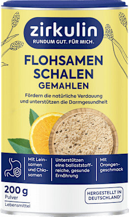 Zirkulin Flohsamenschalen gemahlen Plus, 200 g