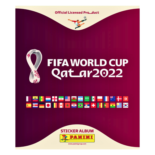 PANINI WM Weltmeisterschaft 2022 Katar Stickeralbum alle Sticker Album World Cup – Komplettes Stickeralbum der Fußball-Weltmeisterschaft mit allen Stickern, legendären Spielern & historischen World Cup Momenten