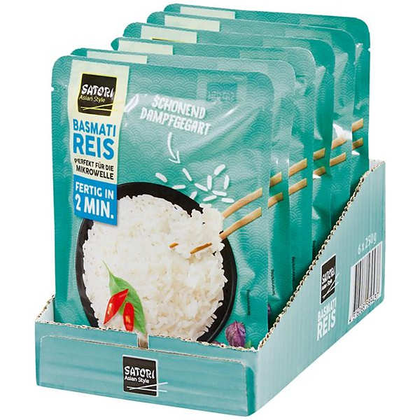 Sativa Basmati Reis Grundnahrungsmittel 1000g Getreide Vorrat