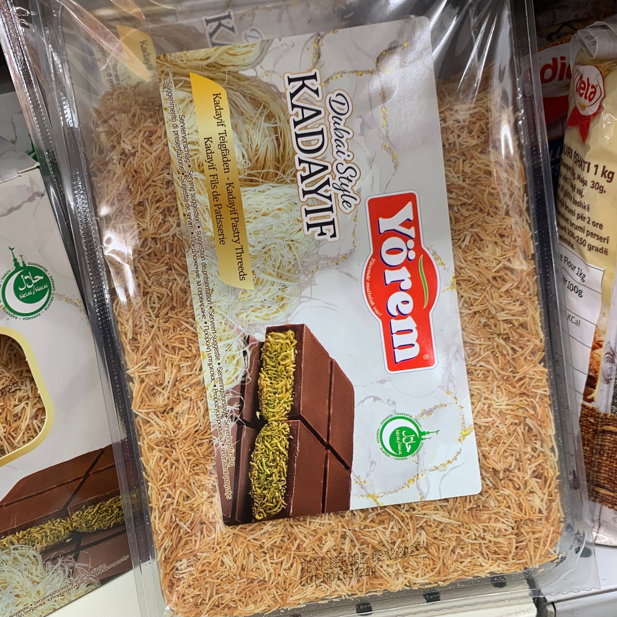 Yörem Dubai Styl Kadayif Teigfäden Grundnahrungsmittel 500g Getreide Vorrat
