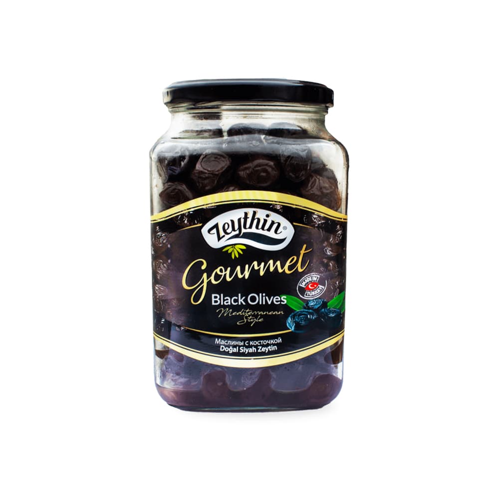 Yörem Gemlik Sele Schwarze Oliven 900g Vorrat