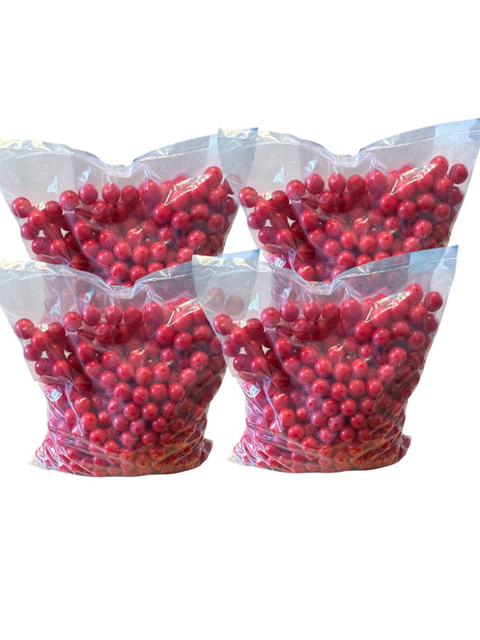 2000 x JUNG Paintball .068 Cal  4x500 rote Gummibälle Farbbälle Combat rot