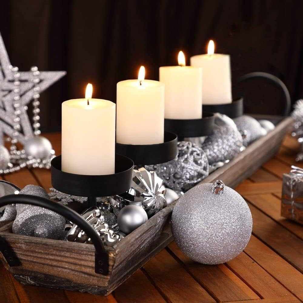 100tlg Christbaumschmuck Weihnachtskugeln Kugel Silber Weihnachtsdeko Tannenbaum