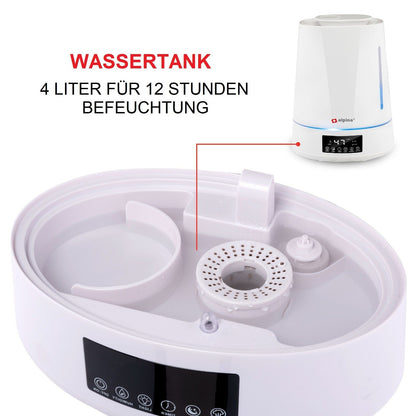 Grundig 4L Luftbefeuchter Ultraschall Aroma Diffuser Duftöl Timer LED Humidifier