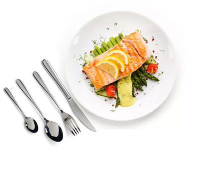 Alpina Besteck Set 42-Teilig,Messer,Löffel,Gabel,Teelöffel,Dessertmesser