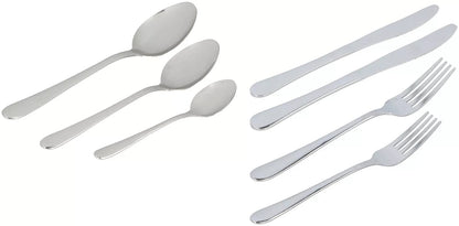 Alpina Besteck Set 42-Teilig,Messer,Löffel,Gabel,Teelöffel,Dessertmesser
