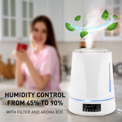 Grundig 4L Luftbefeuchter Ultraschall Aroma Diffuser Duftöl Timer LED Humidifier