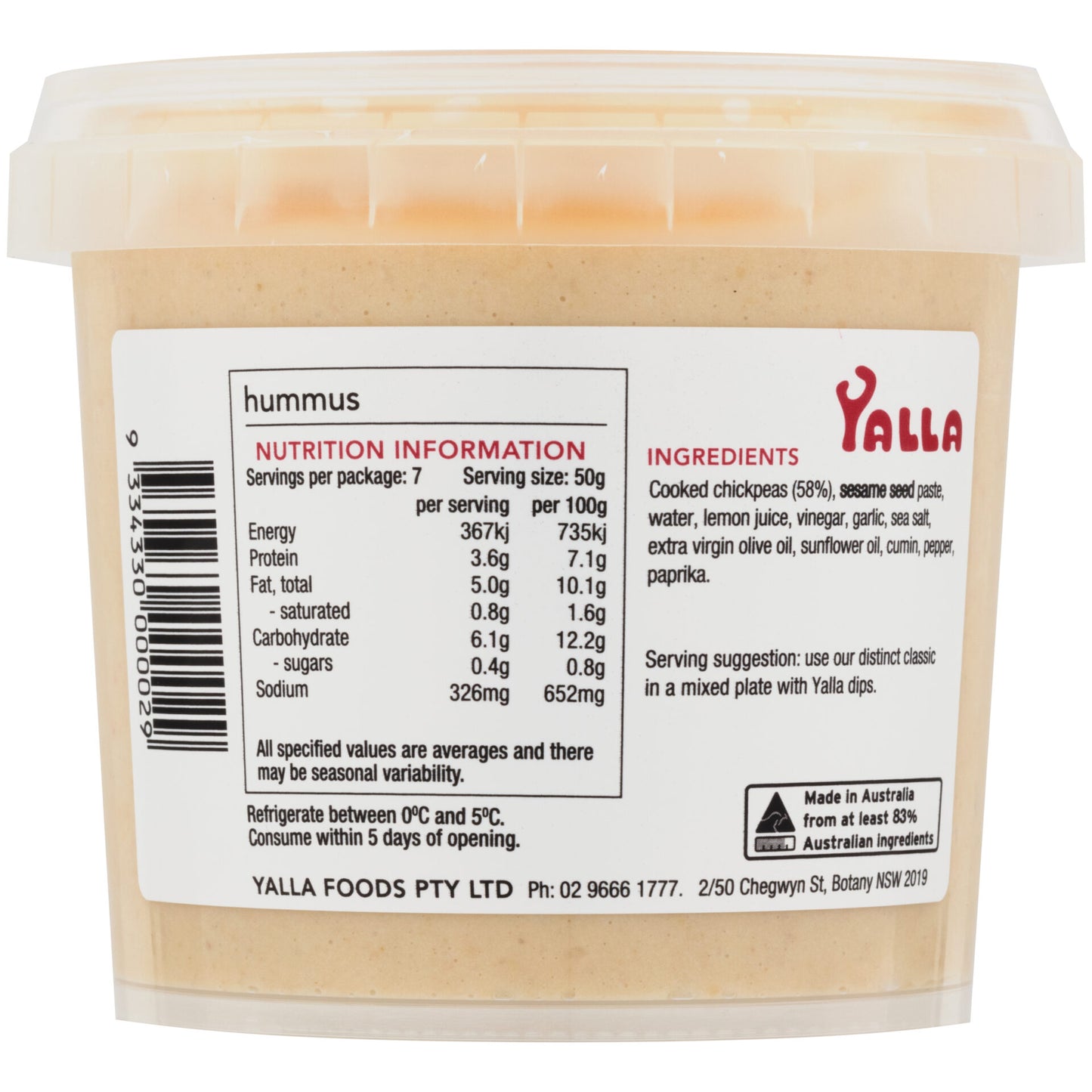 Arabian Hummus Sesampaste haltbares Lebensmittel 400g Konserve Vorrat