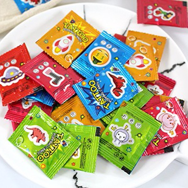 Popping Tattoo Zucker süße Spezialität 1 Stk Süßware Snack