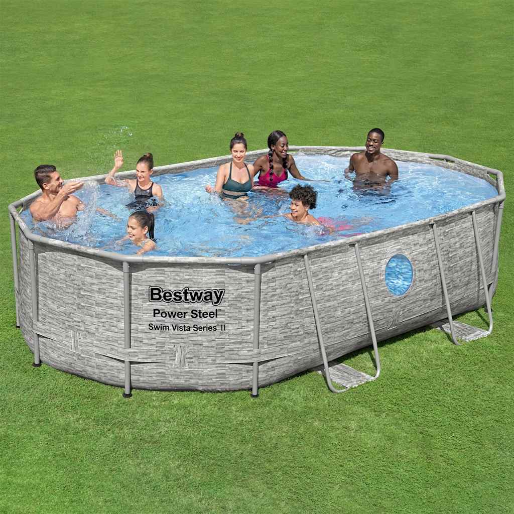 JUNG Vida Bestway Power Steel Pool-Set 488x305x107 cm