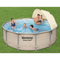 JUNG Vida Bestway Power Steel Swimmingpool-Set mit Dach 396x107 cm