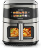 HEINRICHS Heißluftfritteuse, 9 Liter XXL Air Fryer, 10in1 Heißluftfritteuse, LED-Display mit Sensor-Touch Bedienung, fettfreie Zubereitung, inkl. Timer, platzsparend, spülmaschinenfester Korb, 1800W