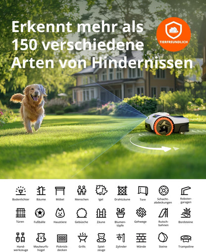 SEGWAY Navimow i105E Mähroboter mit GPS-RTK, KI-Kartierung & App-Steuerung 500m²