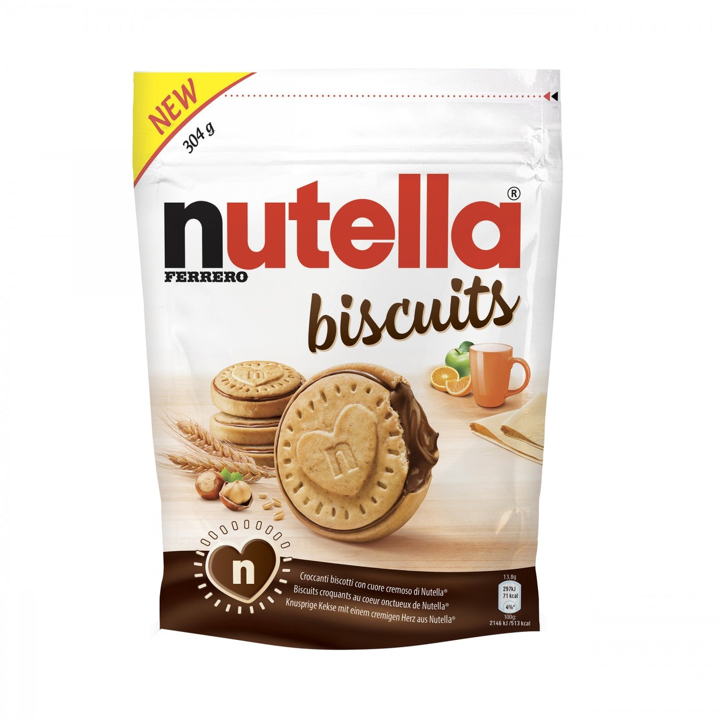 Nutella Biscuits Grundnahrungsmittel 304g Getreide Vorrat