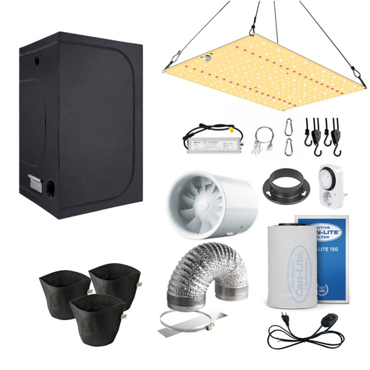 Jung NiceGrow Growbox Komplettset 80x80x180 cm für 3 Pflanzen, dimmbare LED 120W mit Samsung LMB281B+, flüsterleiser Lüfter und Aktivkohlefilter, ideal für den Indoor-Anbau und Geruchsneutralisation