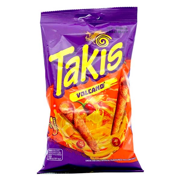 Takis Volcano Scharf Piquant 100g Lebensmittel Vorrat