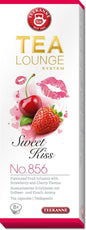 Teekanne Tealounge Sweet Kiss No. 856 Schwarztee-Kapseln – Aromatisierter Früchtetee mit Koffein in 8 Portionskapseln – 80g Teeinhalt – Kapseltee für Teelounge Maschine – Made in Germany