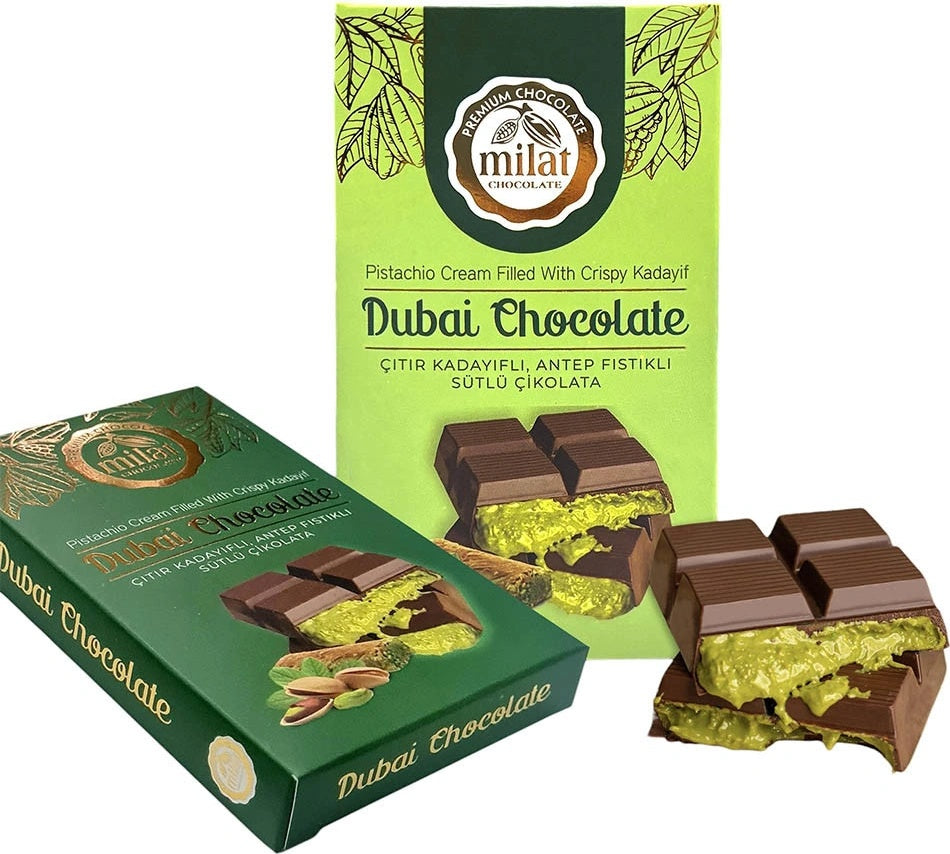 Milat Dubai Chocolate süße Spezialität 185g Süßware Snack