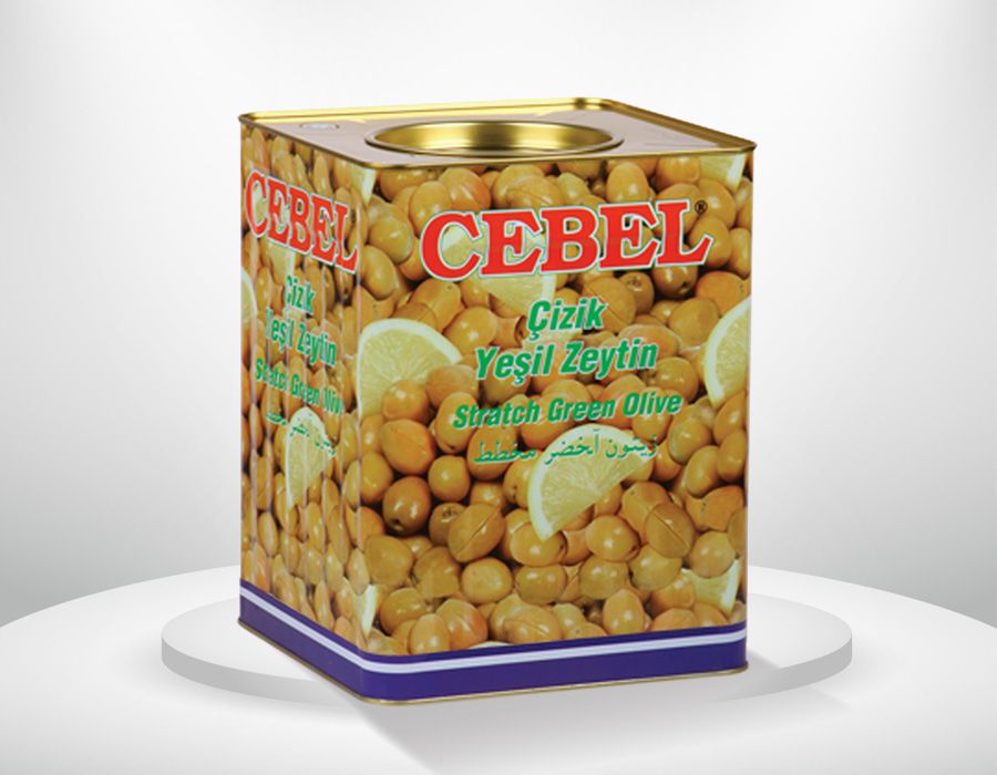 Cebel Grüne Eingeritzte Oliven 700g Vorrat