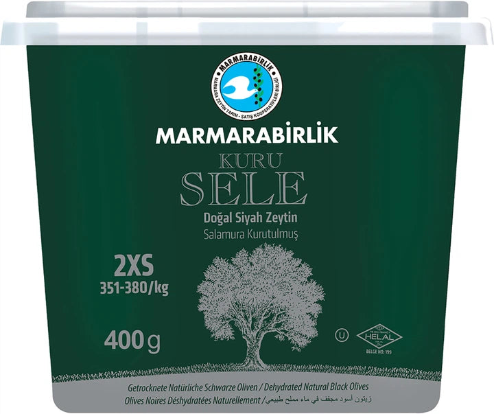 Marmarabirlik 2XS Schwarze Oliven 400g Vorrat