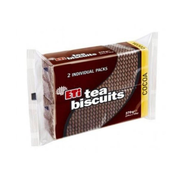 Eti Tea Biscuit Cocoa Keks- und Süßwarenprodukt 370g Snack