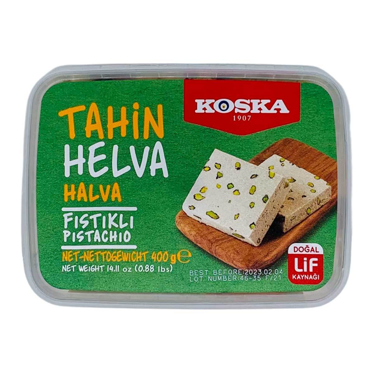 Koska Sesampaste Halva mit Pistazie türkische Süßware 400g Lokum