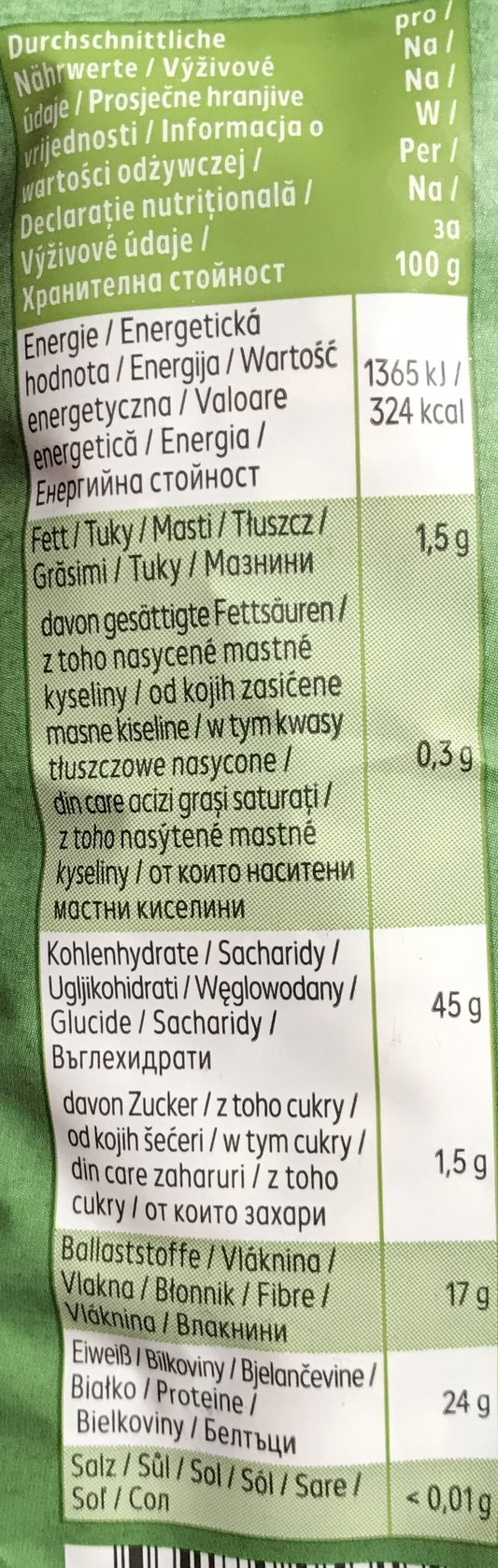 Basak Grün Linsen Grundnahrungsmittel 900g Getreide Vorrat
